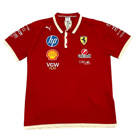 2025 Scuderia Ferrari HP Knit Team Polo Chinese GP Edition